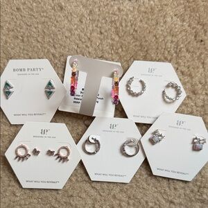 Bundle of 6 Bomb Party earrings